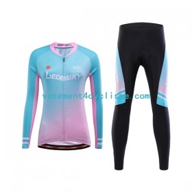 Femme Tenue Cycliste Manches Longues et Collant Long Leobaiky N005